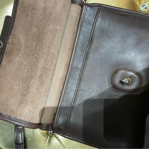 Classic Brown Leather COACH Willis 9927 Turnlock Women's Satchel and Dust Bag - Picture 7 of 11